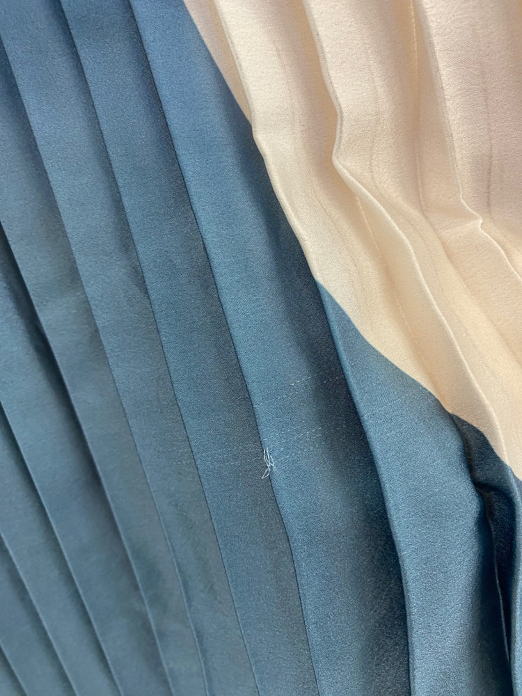 Fabulous Jigsaw pleated midi Skirt Uk14 amber & blue stunning GM143