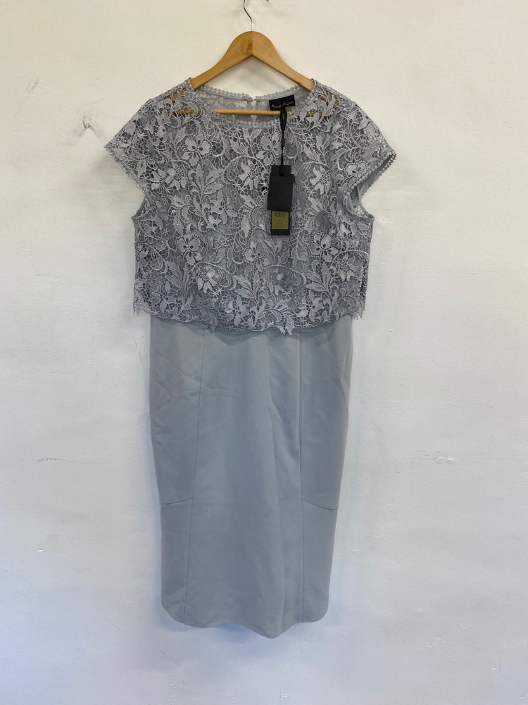 Fabulous Phase Eight Alisha Mineral Dress UK18 Soft blue grey New Occasion EP468