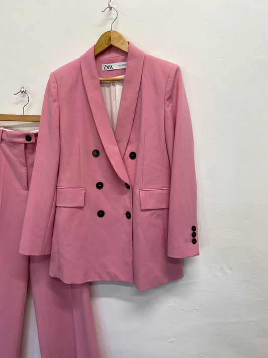 Fabulous Zara Suit UK M Pink office formal vibe LG005