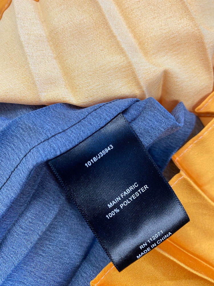 Fabulous Jigsaw pleated midi Skirt Uk14 amber & blue stunning GM143