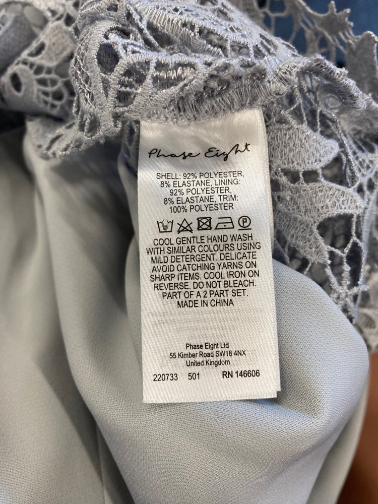 Fabulous Phase Eight Alisha Mineral Dress UK18 Soft blue grey New Occasion EP468