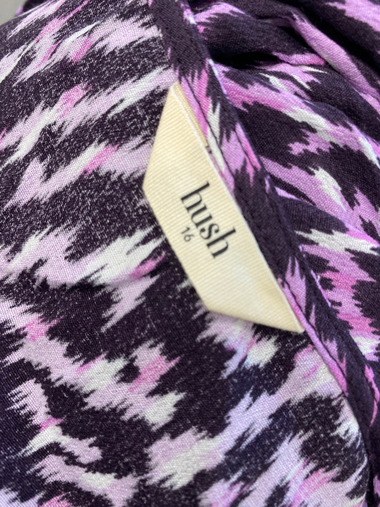 Fabulous Hush elianna Blouse UK 16 Purple pattern EP468