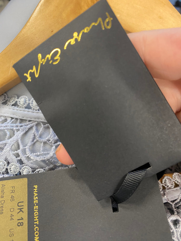 Fabulous Phase Eight Alisha Mineral Dress UK18 Soft blue grey New Occasion EP468