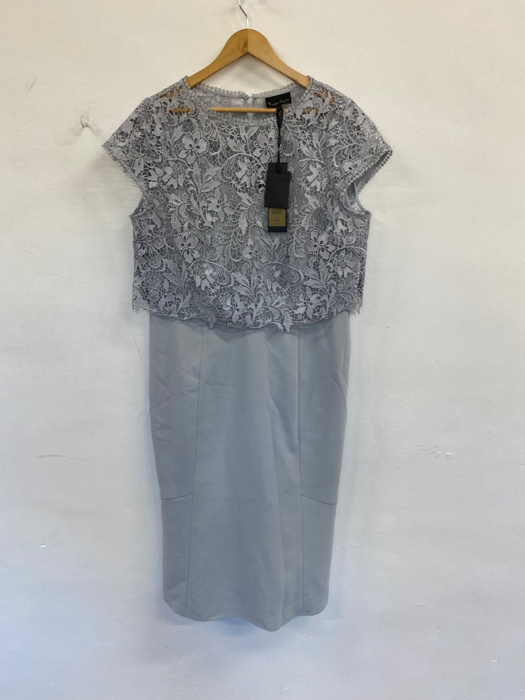 Fabulous Phase Eight Alisha Mineral Dress UK18 Soft blue grey New Occasion EP468