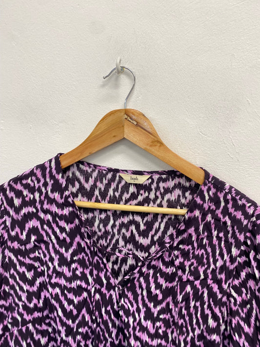 Fabulous Hush elianna Blouse UK 16 Purple pattern EP468