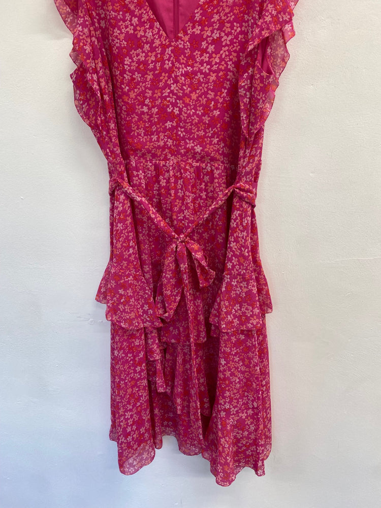 Fabulous Phase Eight Dress UK 18 Pink floral EP468