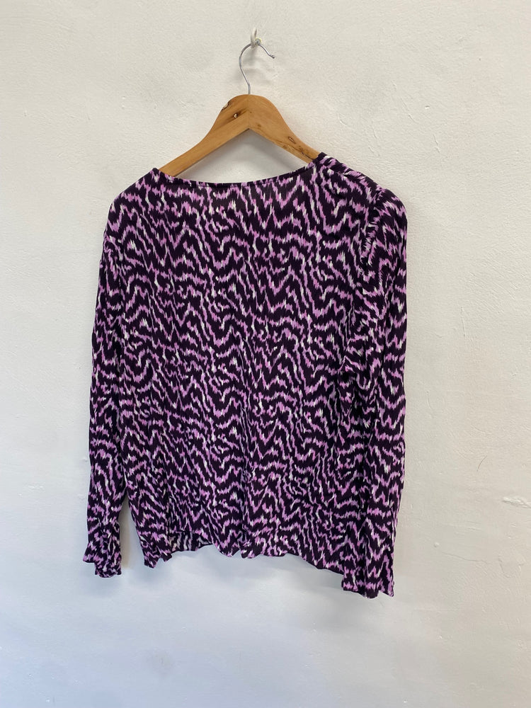 Fabulous Hush elianna Blouse UK 16 Purple pattern EP468