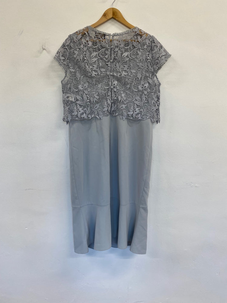 Fabulous Phase Eight Alisha Mineral Dress UK18 Soft blue grey New Occasion EP468