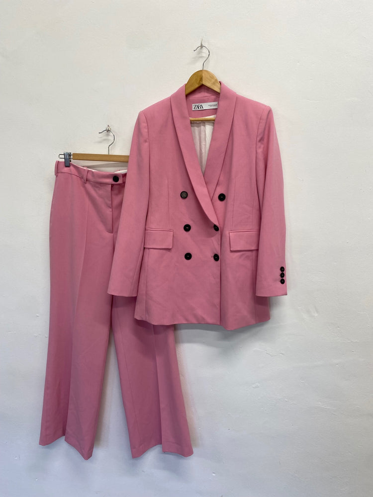Fabulous Zara Suit UK M Pink office formal vibe LG005