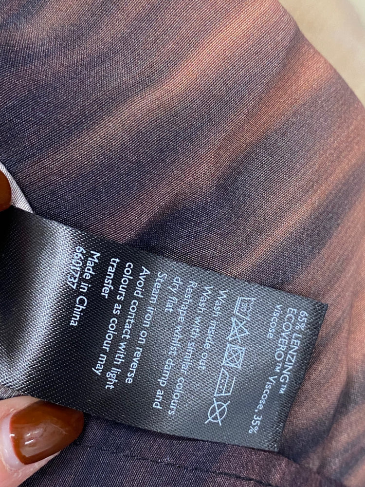 Fabulous John Lewis maxi Dress UK 12 Ombré orange brown EP468