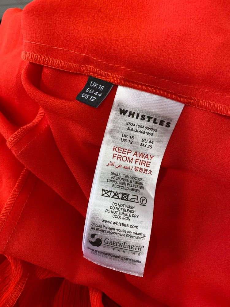 Fabulous Whistles Nellie Dress UK 16 Red party EP468