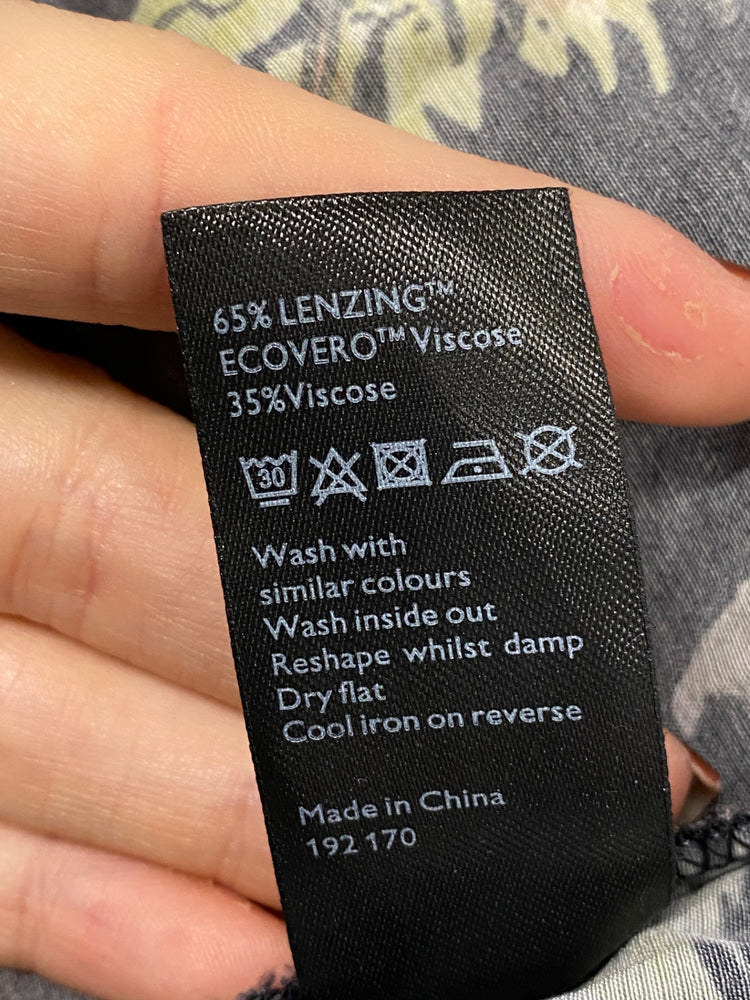 Fabulous And or John Lewis Amelia antique Dress UK 16 Purple black floral EP468