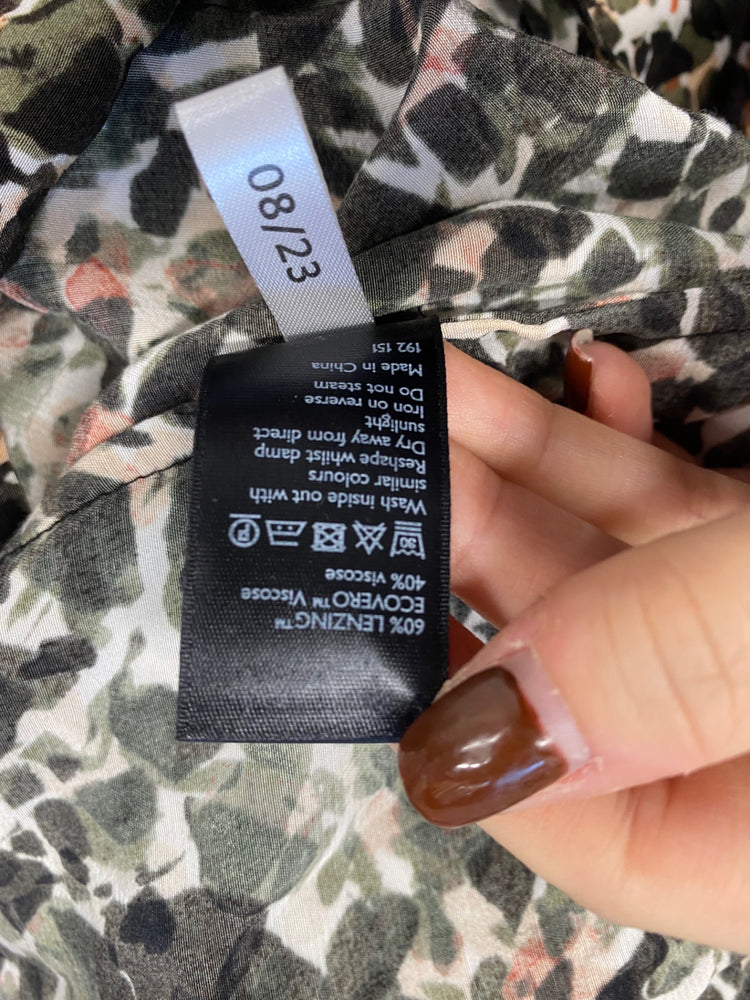 Fabulous And or John lewis Midi Dress UK 16 Green black spotted mosaic EP468