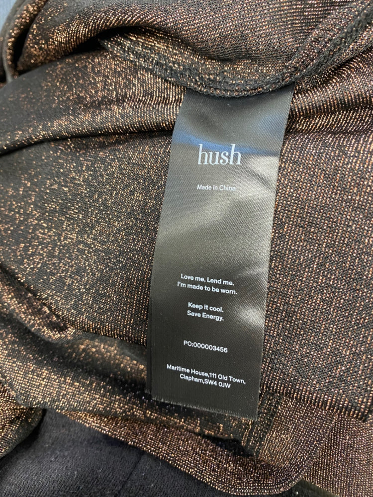 Fabulous Reiss Dress UK 12 Brown metallic glitter maxi T-shirt dress EP468