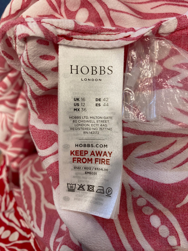 Fabulous Hobbs essie Blouse UK 16 Red and White pattern EP468