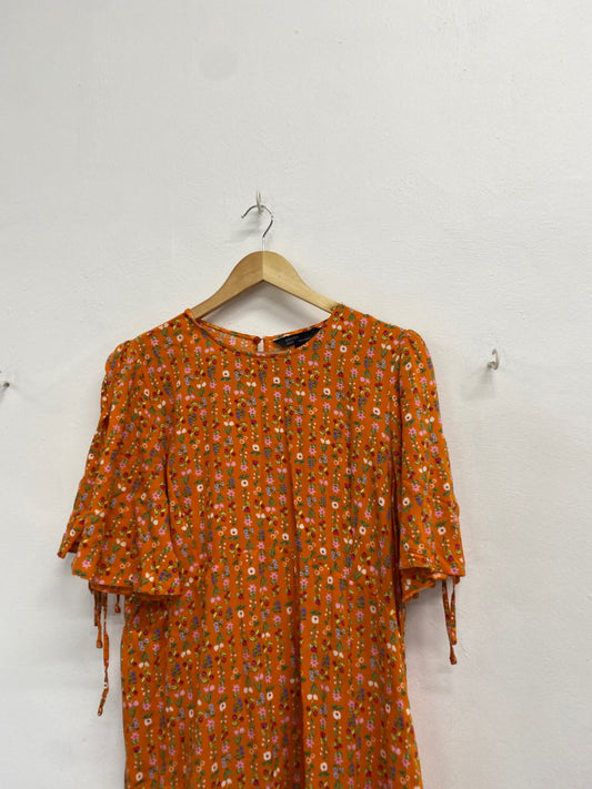 Fabulous Nobody’s Child fearne cotton Dress UK 16 Orange floral EP468