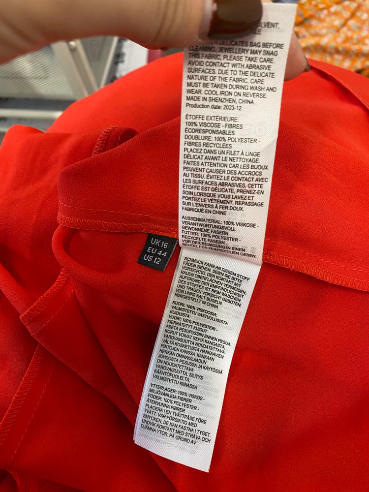 Fabulous Whistles Nellie Dress UK 16 Red party EP468