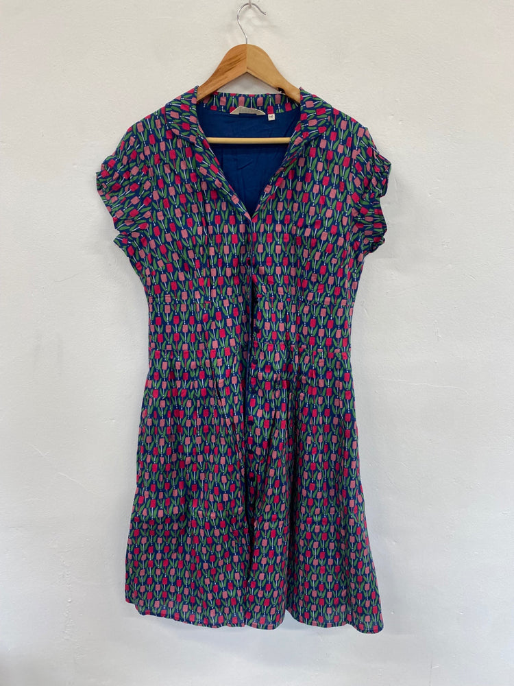 Fabulous Seasalt Cornwall Lottie Tulip Dress Uk16 blue & Pink JC470