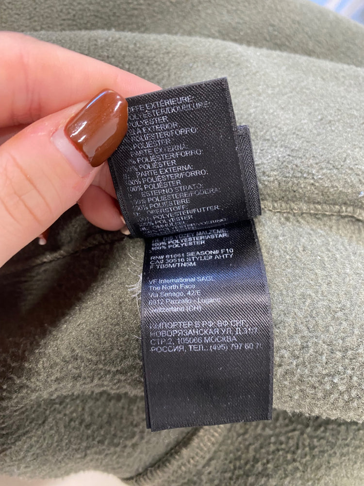 Fabulous The North Face fleece Zip through Sweater UK S Olive Green KH001