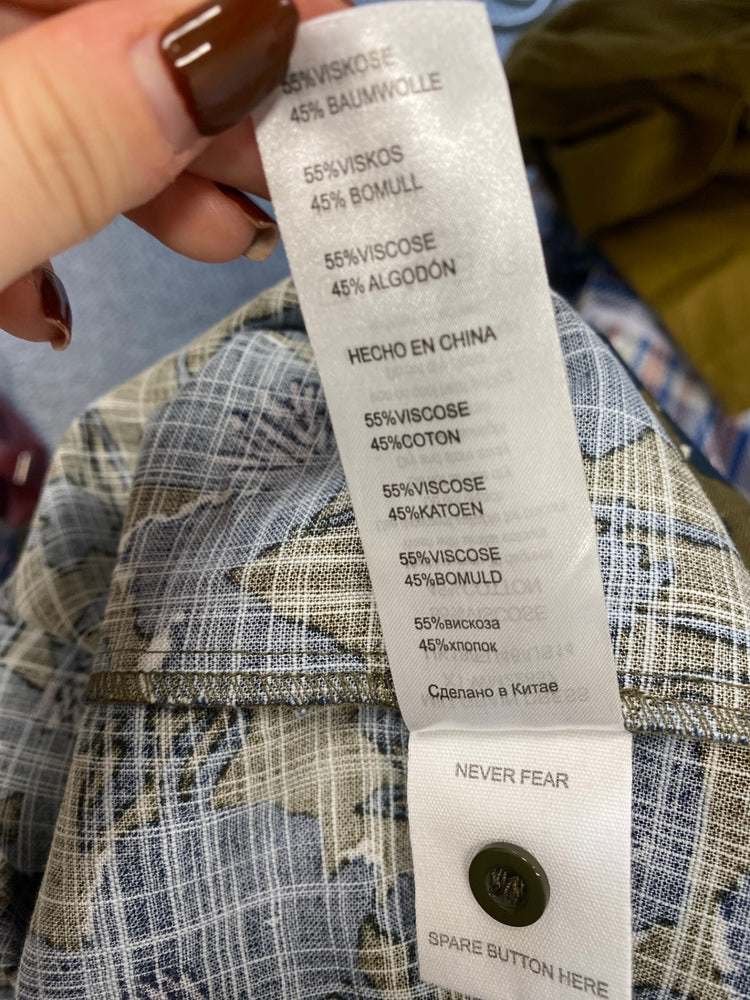 Fabulous Seasalt Dress UK 18 Khaki navy floral millgrain JC470