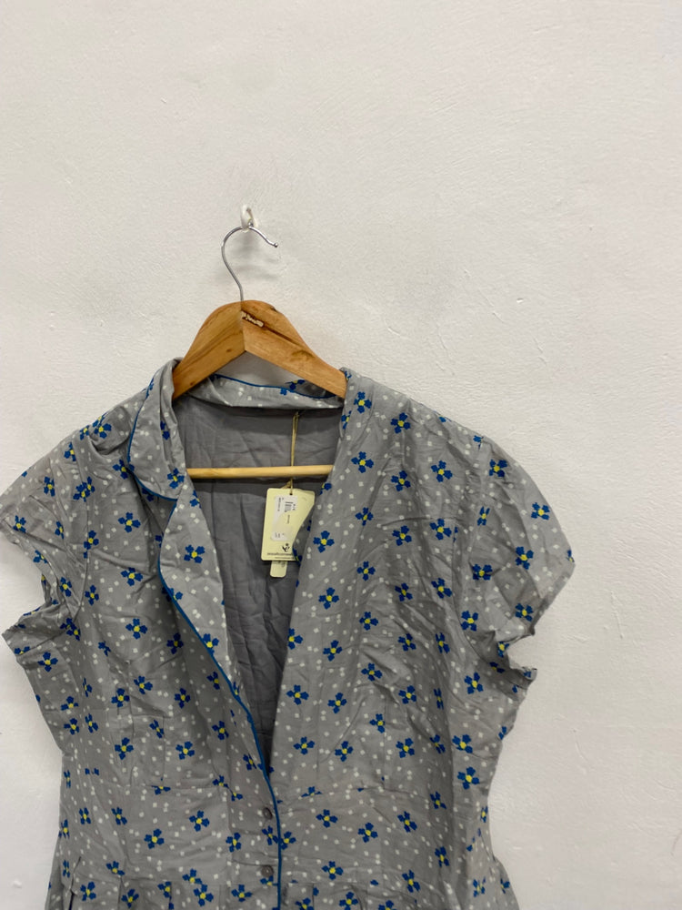 Fabulous Seasalt cornwall lottie Dress UK 18 Grey floral JC470