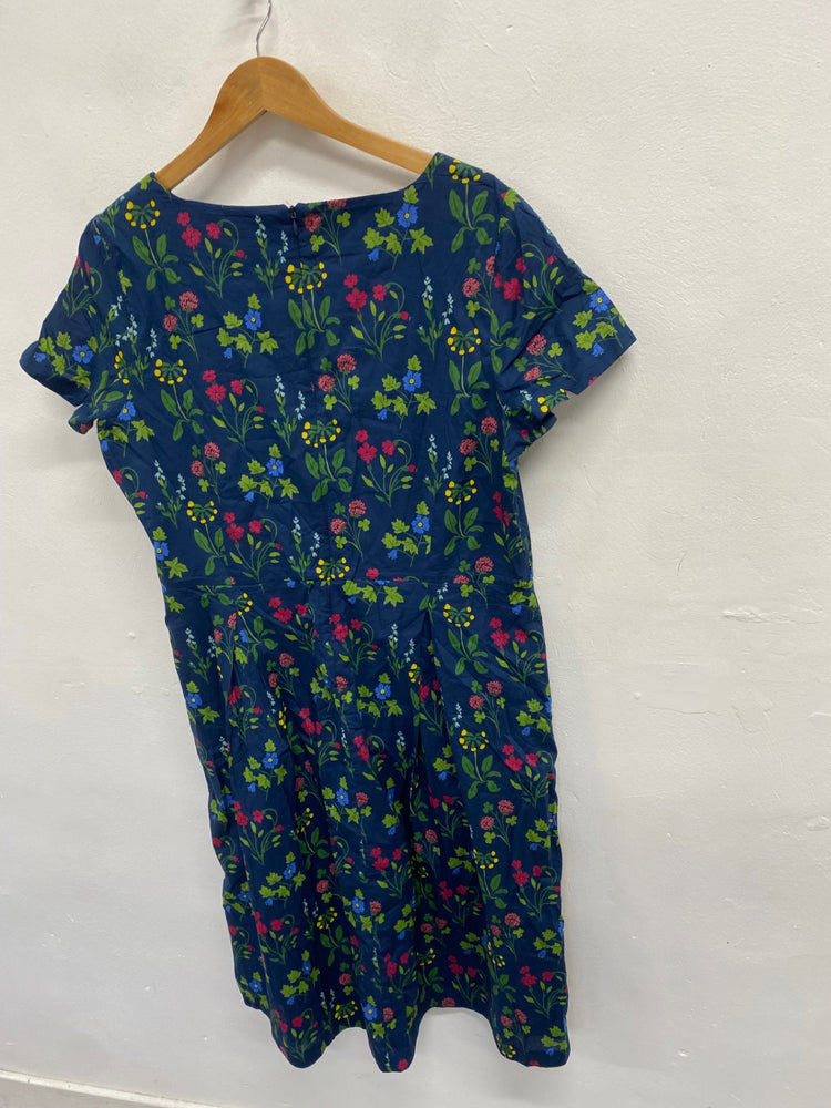 Fabulous Seasalt cornwall seaboard Dress UK 18 long Blue Floral JC470