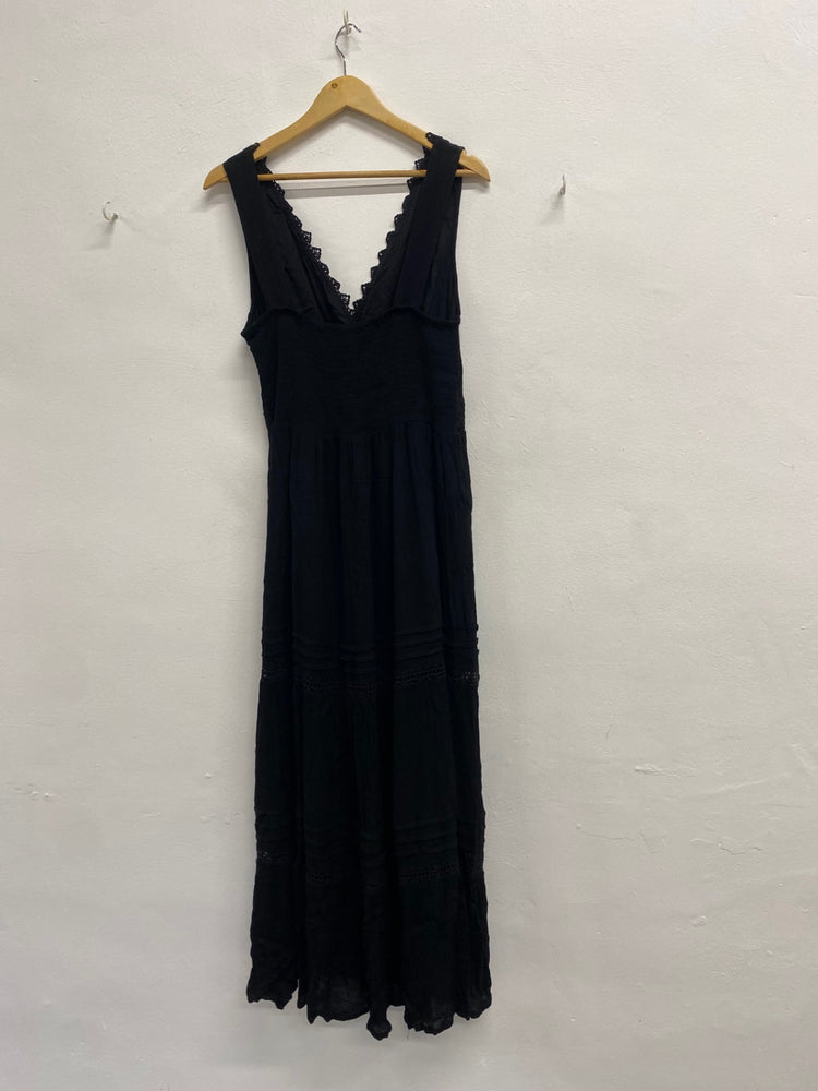 Fabulous Joe browns smock maxi Dress UK 14 Black JM473
