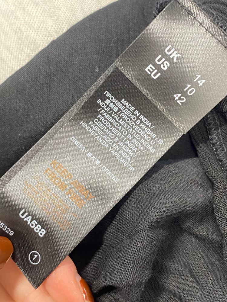 Fabulous Joe browns smock maxi Dress UK 14 Black JM473