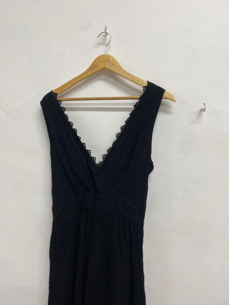 Fabulous Joe browns smock maxi Dress UK 14 Black JM473