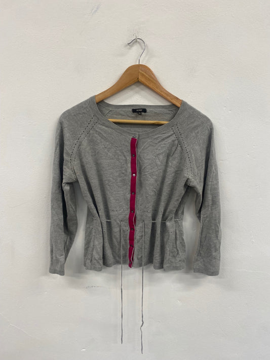 Fabulous Hobbs silk blend Cardigan UK14 Grey & pink Classic LM004