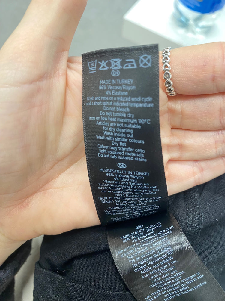 Fabulous Hobbs Dress UK 16 Black button down casual LM004