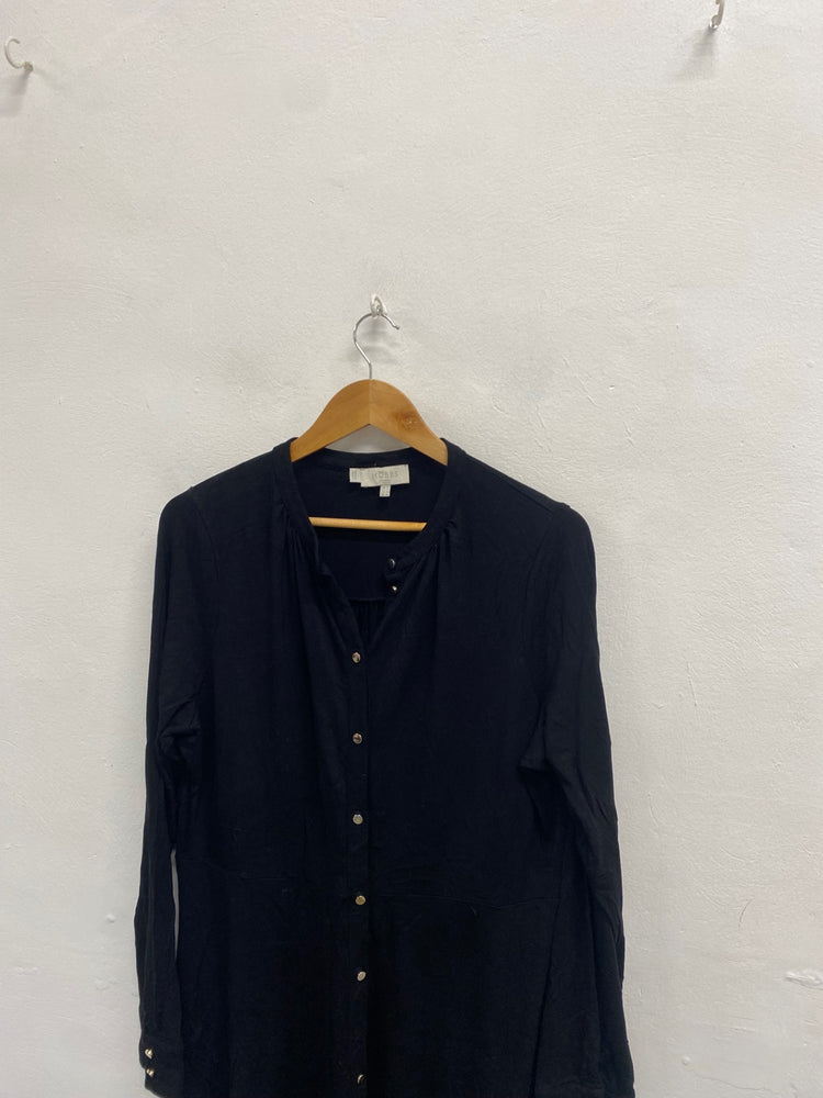 Fabulous Hobbs Dress UK 16 Black button down casual LM004