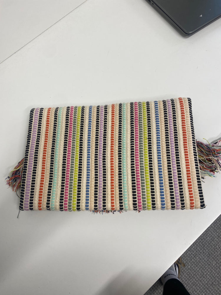 Fabulous Stella & Dot rag tassel Clutch Bag One size Multicolour boho LM004