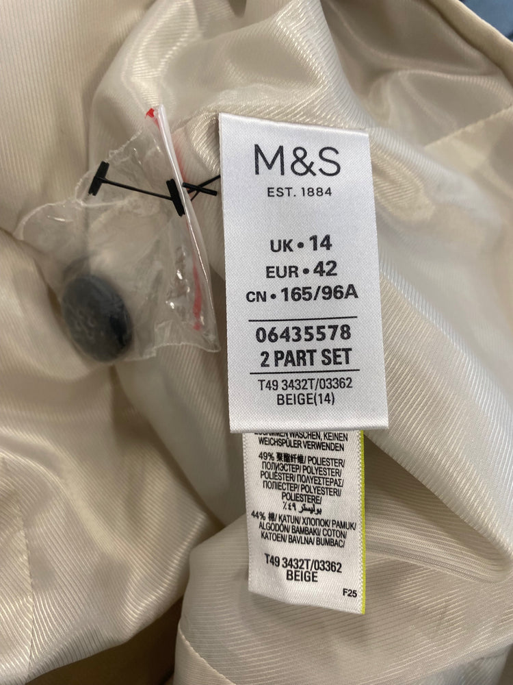 Fabulous Autograph classic Trench Coat Uk14 Beige AS466