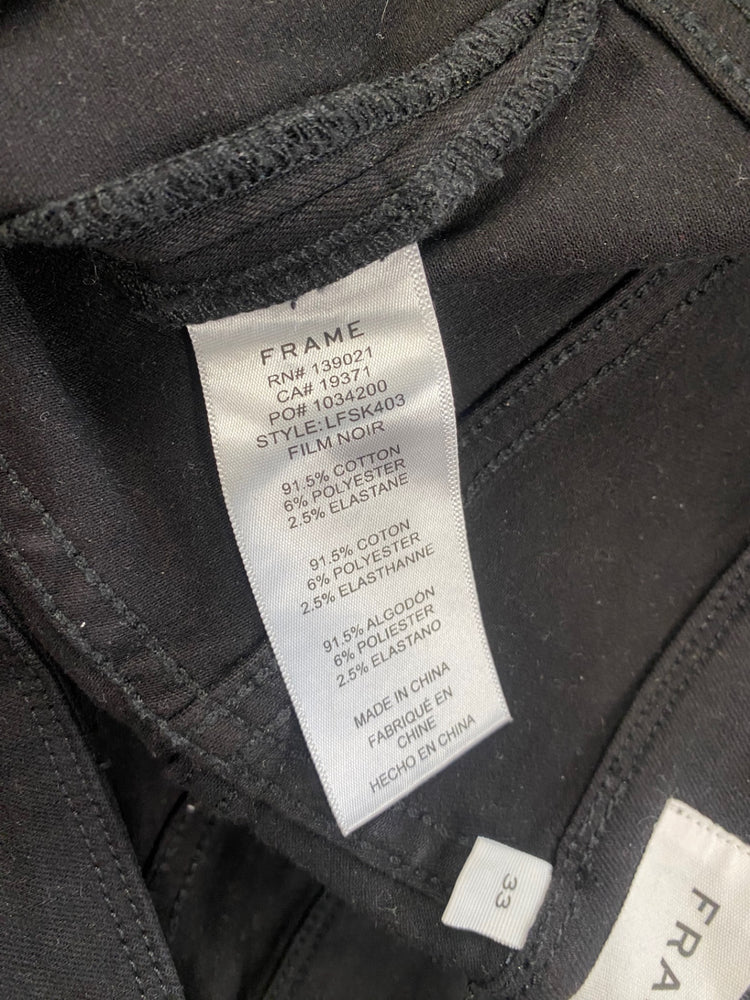 Fabulous Frame Film Noir Jeans W33" L29 Black Stretchy CS476