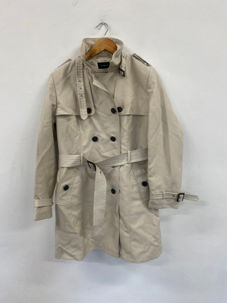 Fabulous Autograph classic Trench Coat Uk14 Beige AS466