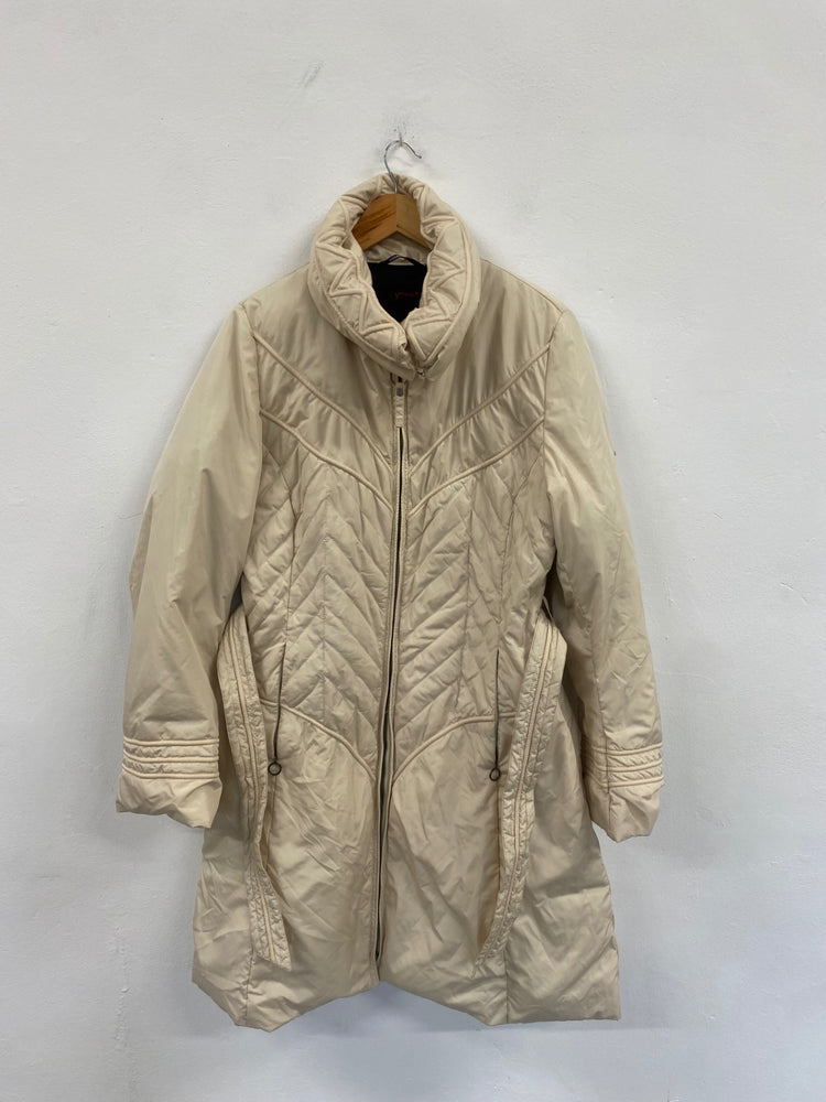 Fabulous vintage Y2K Versace Sport Puffer Coat UK12 Beige Apres GM143