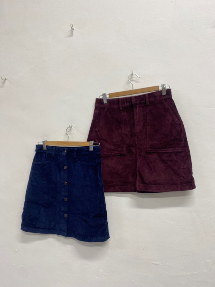 Fabulous duo TU Skirt UK 8 Blue burgundy core midi #2 JM478