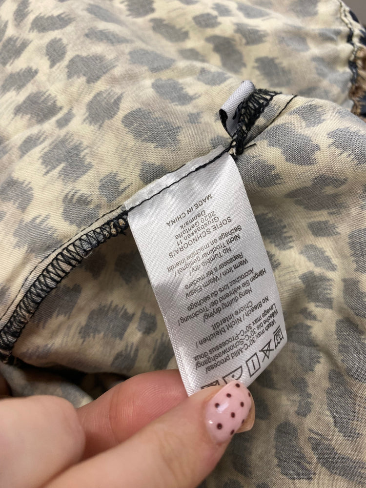 Fabulous Sofie Schnoor Jumpsuit UK XS Leopard Print brown zip JM478