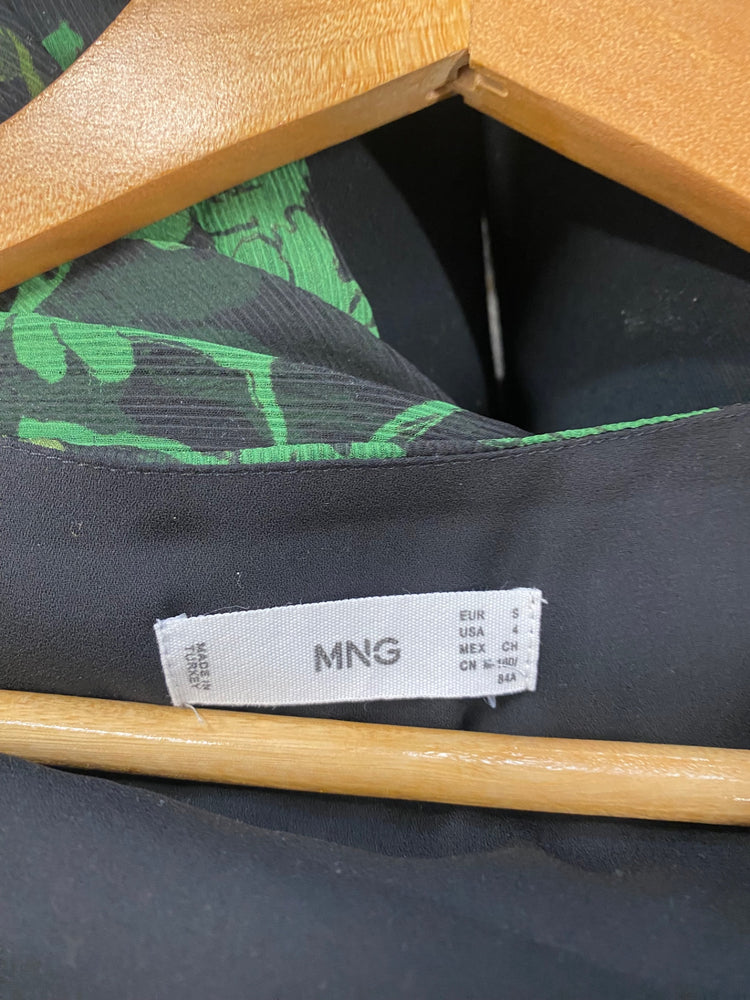 Fabulous Mango floral mesh overlay Midi Dress UKS Green jM478