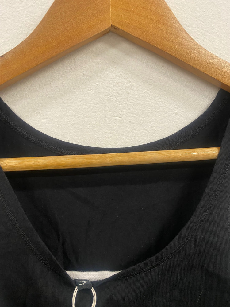 Fabulous GYMSHARK lifting crop Top UKS Black & White JM478