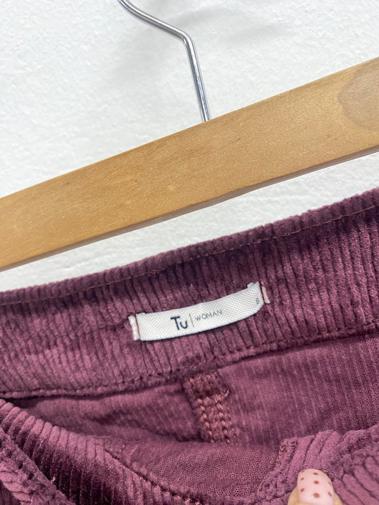 Fabulous duo TU Skirt UK 8 Blue burgundy core midi #2 JM478