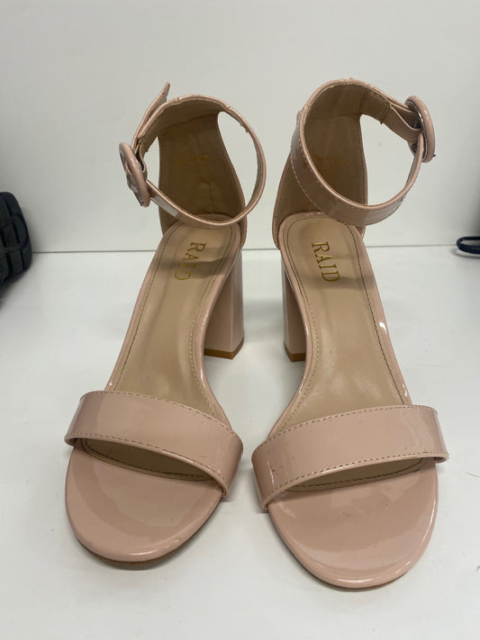 Fabulous Raid nude ankle strap Sandals UK4 Beige MS479