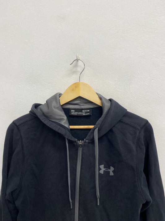 Fabulous Under Armour Hoodie UK S/M Charcoal coldgear Grey JM478