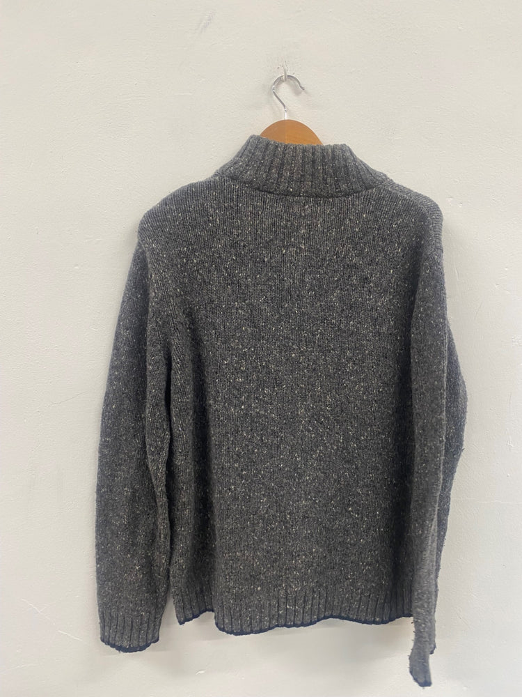 Fabulous John Lewis chunky Merino knit Sweater UkL Dark Grey JM478