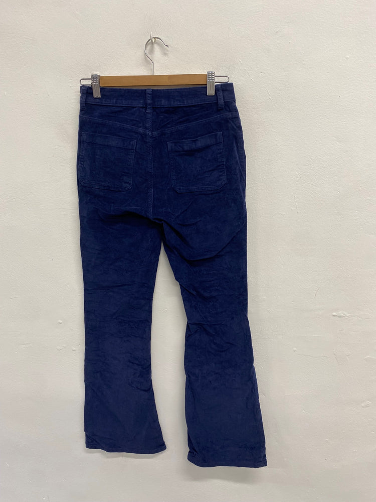 Fabulous TU Flare trousers UK 8 Dark Blue cord JM478