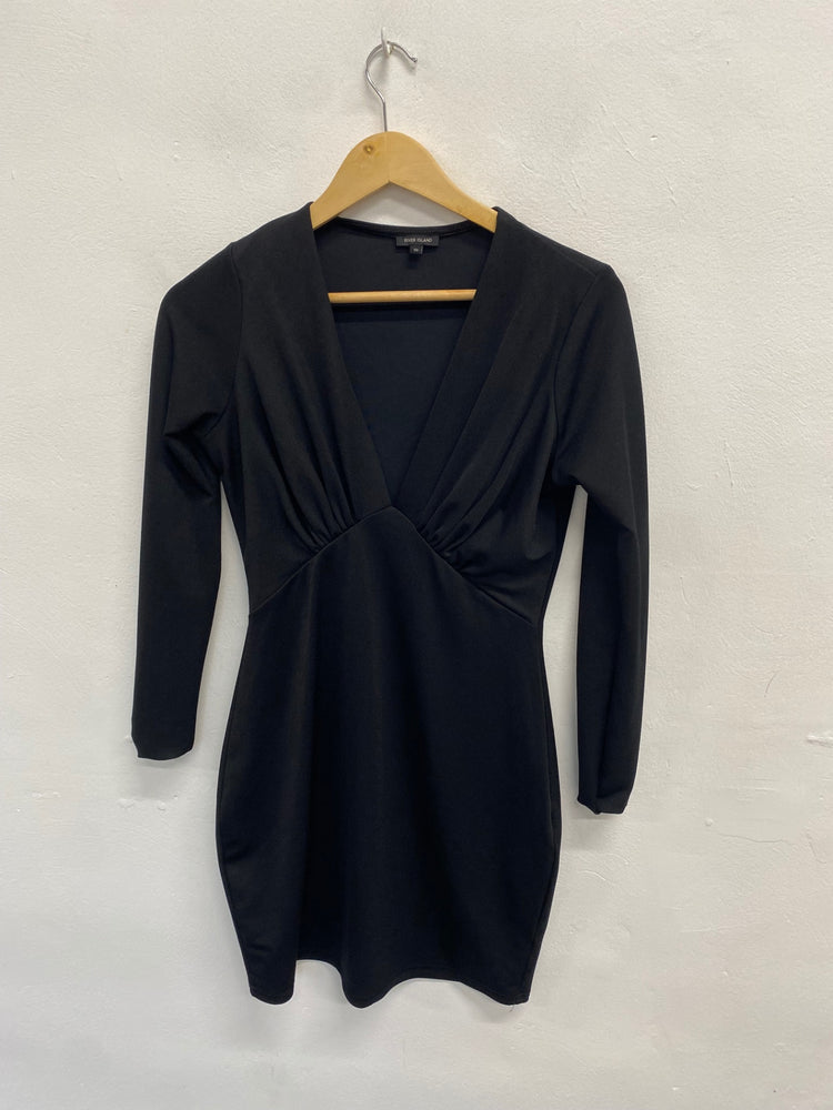 Fabulous River Island Mini dress Uk 10 Black formal JM478