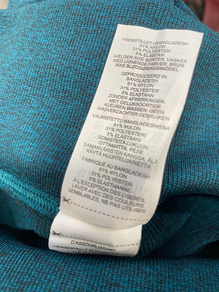 Fabulous Gym shark Leggings UK S Teal seamless cup JM478