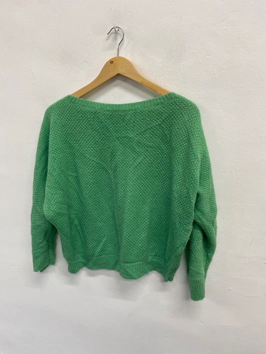 Fabulous la petite maille Sweater UK S/M Green alpaca blend JM478
