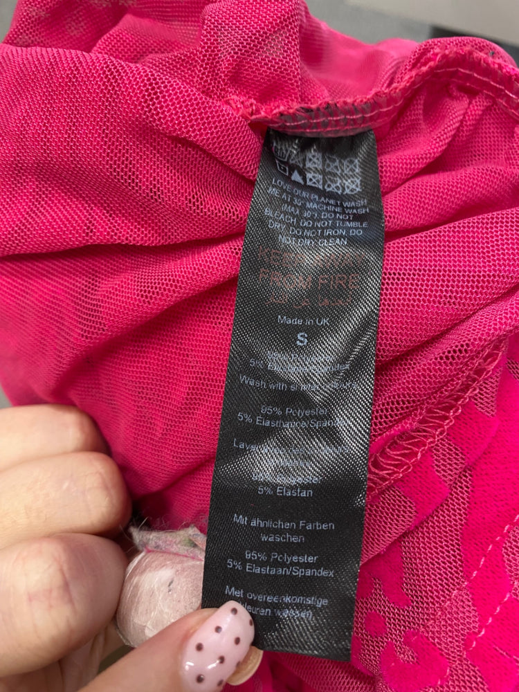 Fabulous WAREHOUSE Top UK S Pink leopard JM478